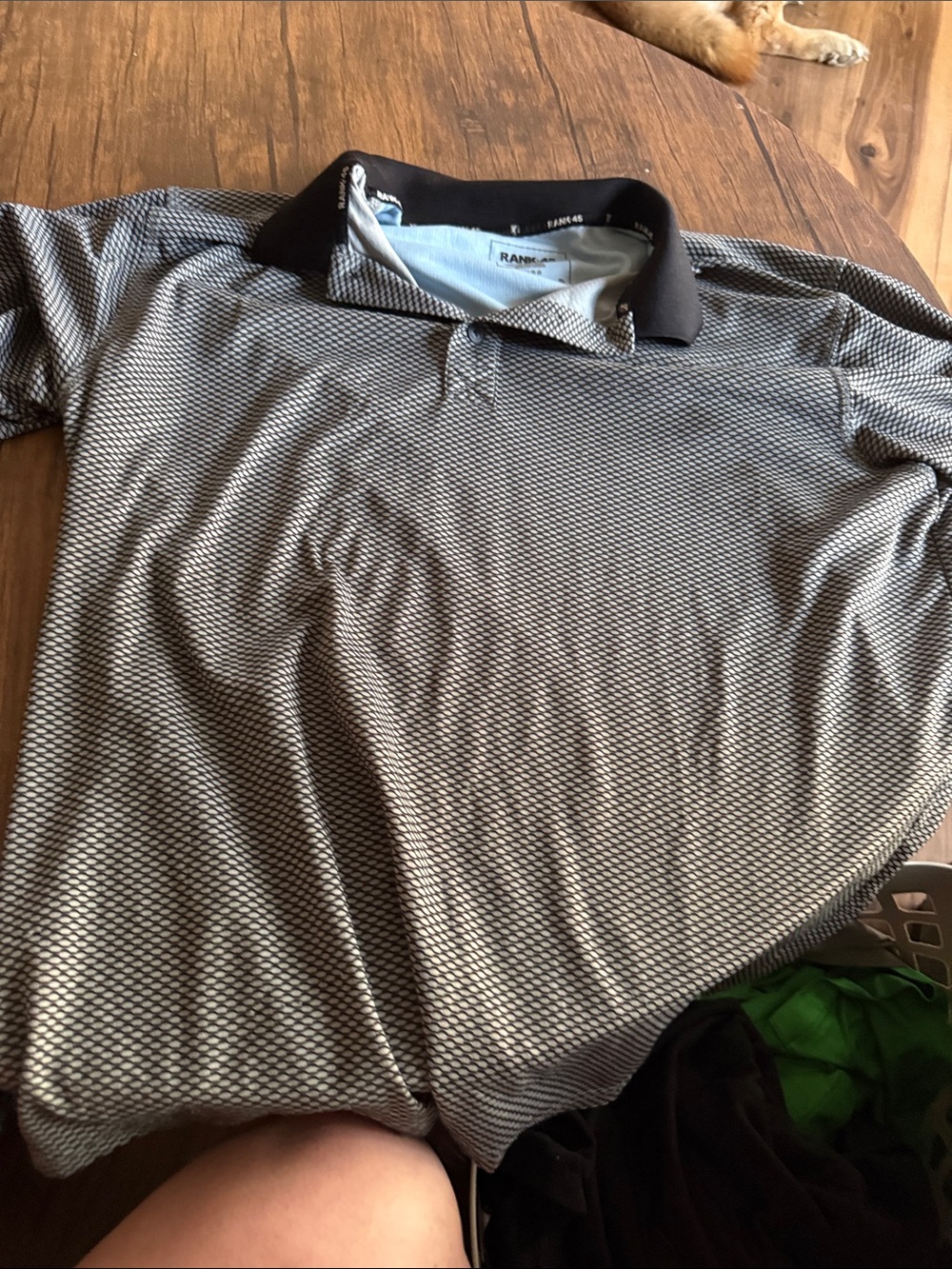 Rankin Black & White Geometric Polo